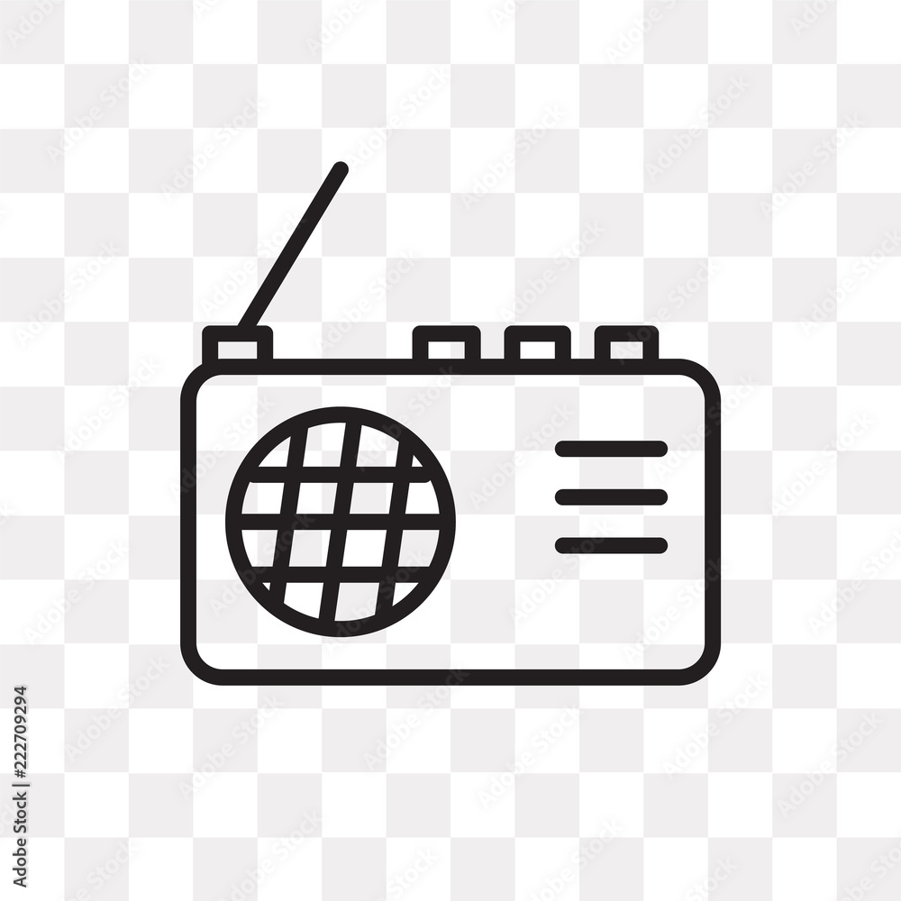 Vecteur Stock radio icon on transparent background. Modern icons vector  illustration. Trendy radio icons | Adobe Stock