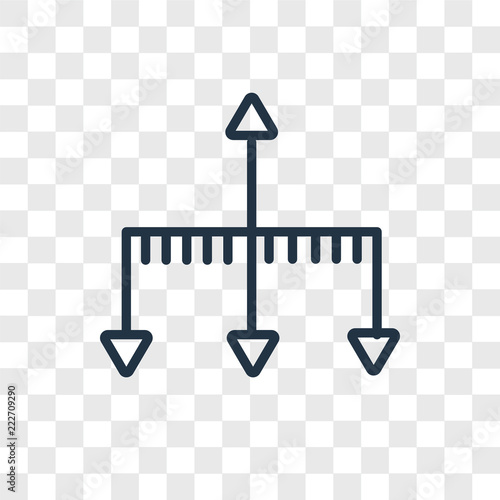 hierarchical structure icons isolated on transparent background. Modern and editable hierarchical structure icon. Simple icon vector illustration.