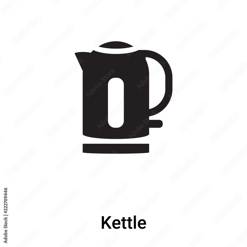 Kettle icon vector isolated on white background, logo concept of Kettle sign on transparent background, black filled symbol Kettle icon vector isolated on white background, logo concept of Kettle sign on transparent background, black filled symbol