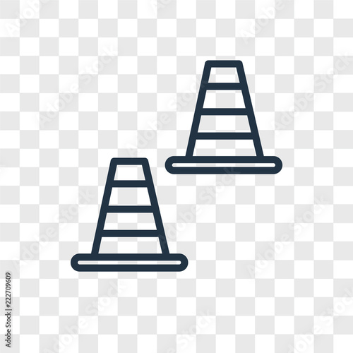 cone icons isolated on transparent background. Modern and editable cone icon. Simple icon vector illustration.