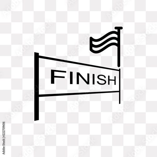 finish icon on transparent background. Modern icons vector illustration. Trendy finish icons