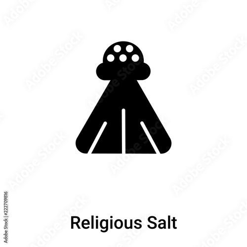 Religious Salt icon vector isolated on white background, logo concept of Religious Salt sign on transparent background, black filled symbol