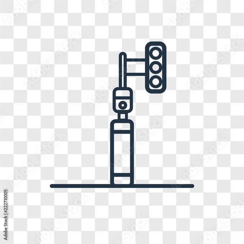 traffic light icons isolated on transparent background. Modern and editable traffic light icon. Simple icon vector illustration.