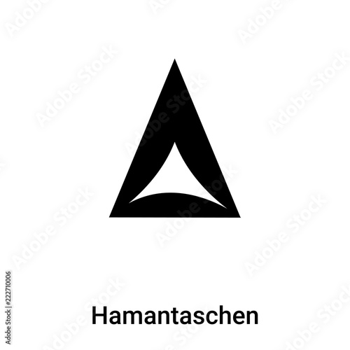 Hamantaschen icon vector isolated on white background, logo concept of Hamantaschen sign on transparent background, black filled symbol