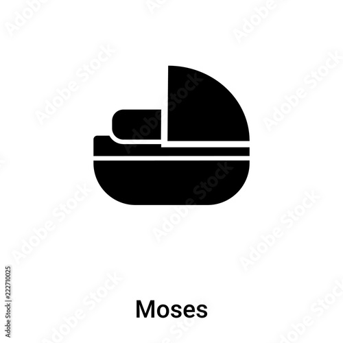 Moses icon vector isolated on white background, logo concept of Moses sign on transparent background, black filled symbol