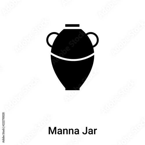 Manna Jar icon vector isolated on white background, logo concept of Manna Jar sign on transparent background, black filled symbol