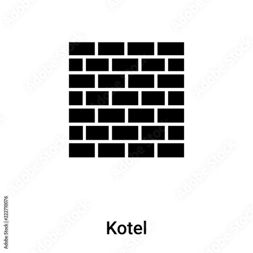 Kotel icon vector isolated on white background, logo concept of Kotel sign on transparent background, black filled symbol