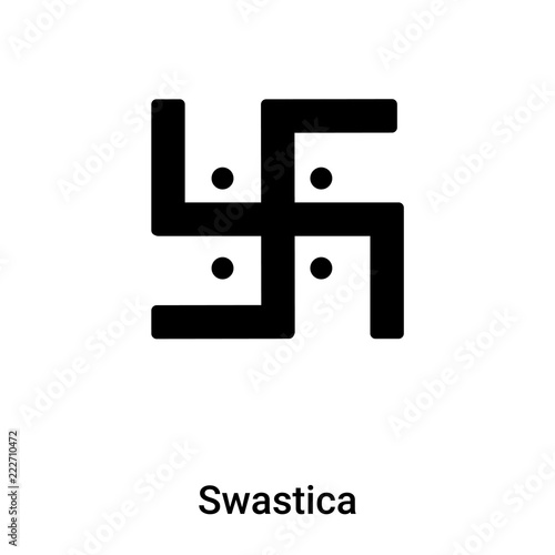 Swastica icon vector isolated on white background, logo concept of Swastica sign on transparent background, black filled symbol