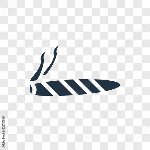 cigar icons isolated on transparent background. Modern and editable cigar icon. Simple icon vector illustration.