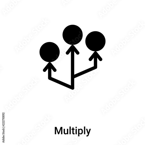 Multiply icon vector isolated on white background, logo concept of Multiply sign on transparent background, black filled symbol