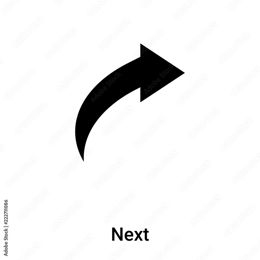 Next icon vector isolated on white background, logo concept of Next sign on transparent background, black filled symbol Next icon vector isolated on white background, logo concept of Next sign on transparent background, black filled symbol