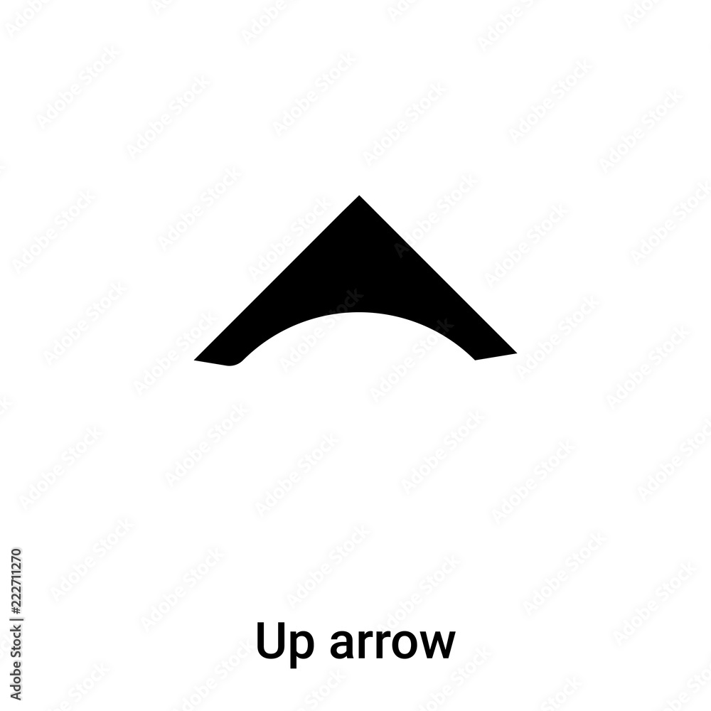Up arrow icon vector isolated on white background, logo concept of Up arrow sign on transparent background, black filled symbol Up arrow icon vector isolated on white background, logo concept of Up arrow sign on transparent background, black filled symbol