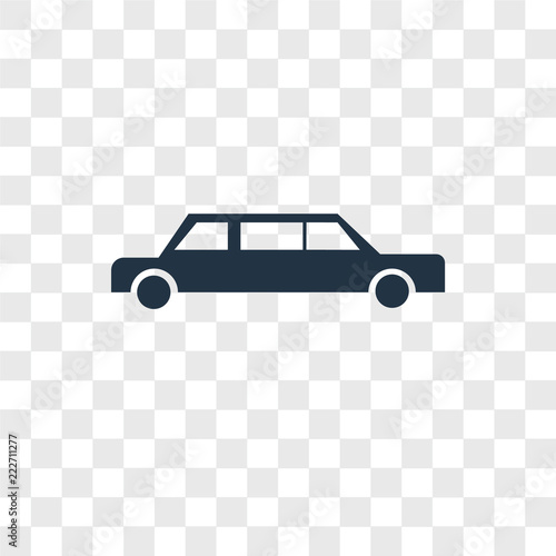 limousine icons isolated on transparent background. Modern and editable limousine icon. Simple icon vector illustration.