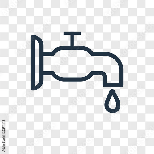 watertap icons isolated on transparent background. Modern and editable watertap icon. Simple icon vector illustration.
