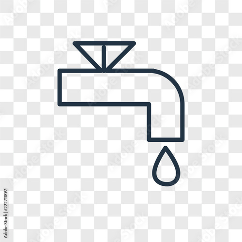 watertap icons isolated on transparent background. Modern and editable watertap icon. Simple icon vector illustration.