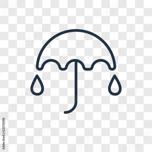 umbrella icons isolated on transparent background. Modern and editable umbrella icon. Simple icon vector illustration.