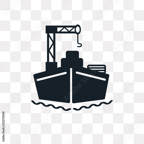 cargo ship icon on transparent background. Modern icons vector illustration. Trendy cargo ship icons