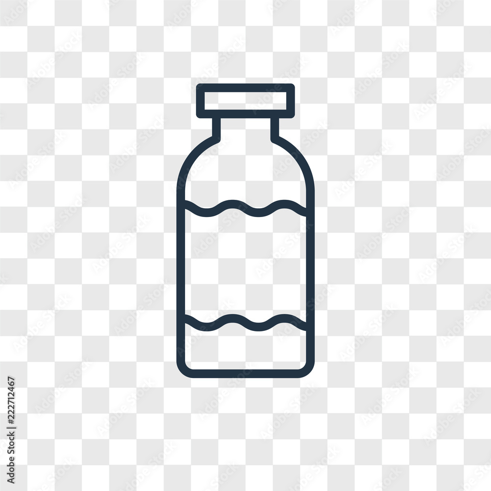 bottle icons isolated on transparent background. Modern and editable
