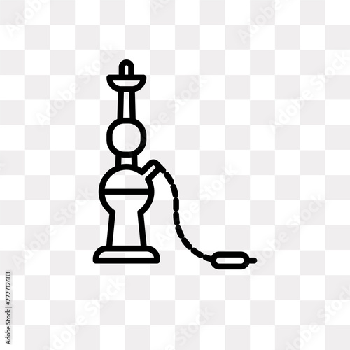 hookah icon on transparent background. Modern icons vector illustration. Trendy hookah icons