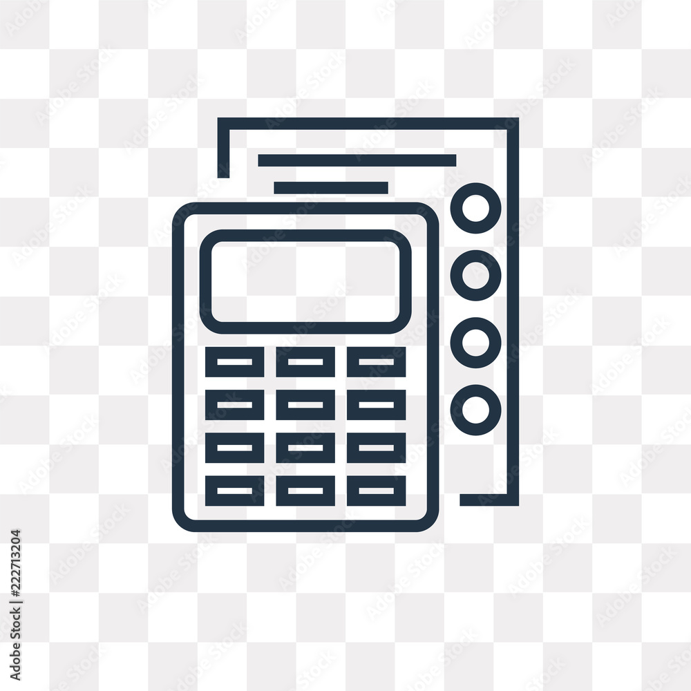 calculator icon on transparent background. Modern icons vector  illustration. Trendy calculator icons Stock Vector | Adobe Stock