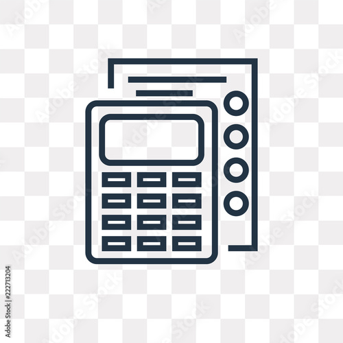 calculator icon on transparent background. Modern icons vector illustration. Trendy calculator icons