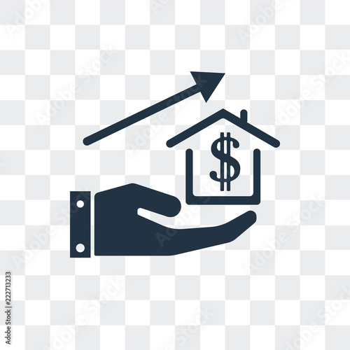 mortgage icon isolated on transparent background. Modern and editable mortgage icon. Simple icons vector illustration.