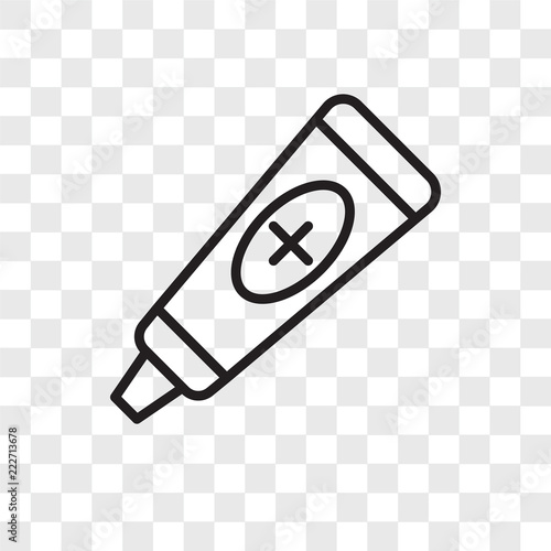 ointment icons isolated on transparent background. Modern and editable ointment icon. Simple icon vector illustration.
