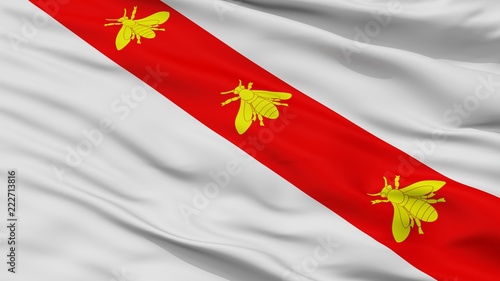 Bandiera Elba Flag, Closeup View, 3D Rendering