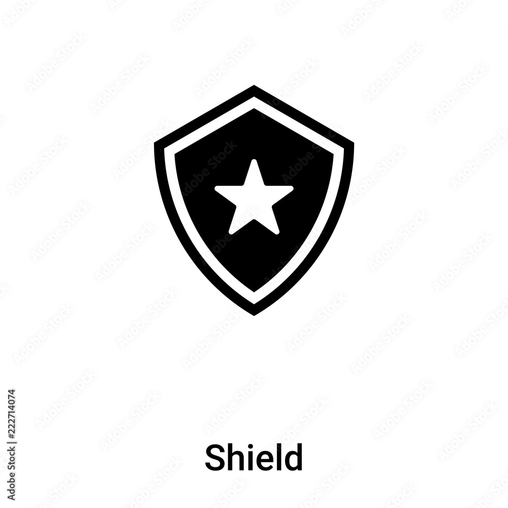 Shield icon vector isolated on white background, logo concept of Shield sign on transparent background, black filled symbol Shield icon vector isolated on white background, logo concept of Shield sign on transparent background, black filled symbol