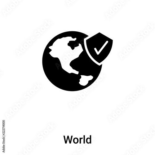 World icon vector isolated on white background, logo concept of World sign on transparent background, black filled symbol