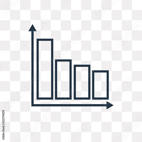 bar chart icon on transparent background. Modern icons vector illustration. Trendy bar chart icons