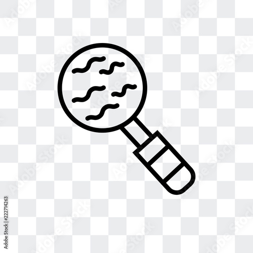 loupe icon isolated on transparent background. Modern and editable loupe icon. Simple icons vector illustration.