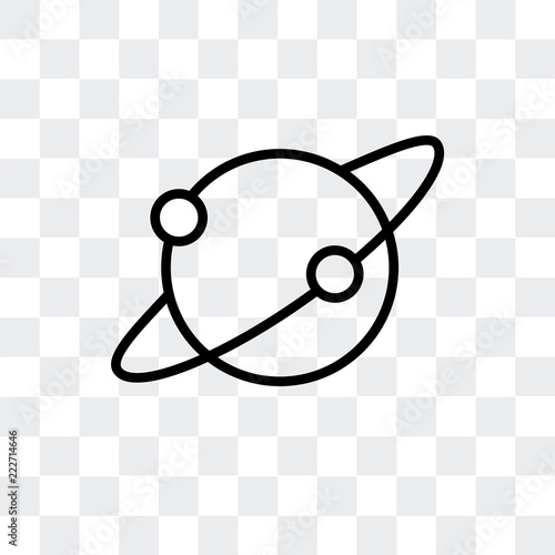 saturn icon isolated on transparent background. Modern and editable saturn icon. Simple icons vector illustration.