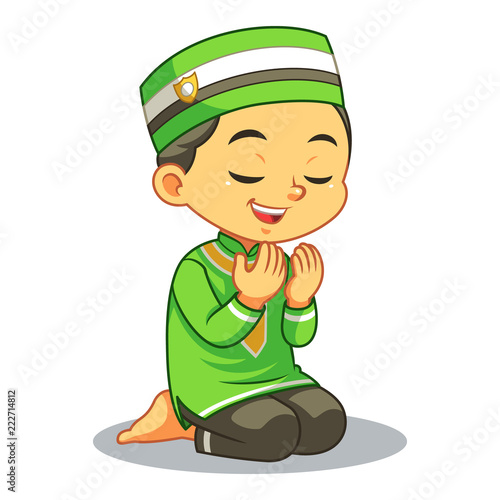 Moslem Boy Praying Dua