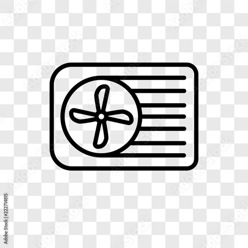 air conditioner icons isolated on transparent background. Modern and editable air conditioner icon. Simple icon vector illustration.