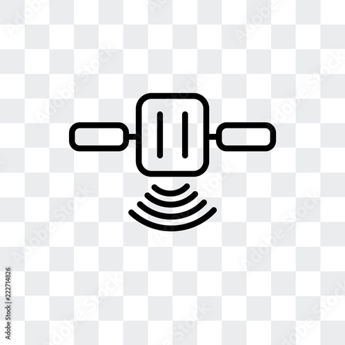 satellite icon isolated on transparent background. Modern and editable satellite icon. Simple icons vector illustration.