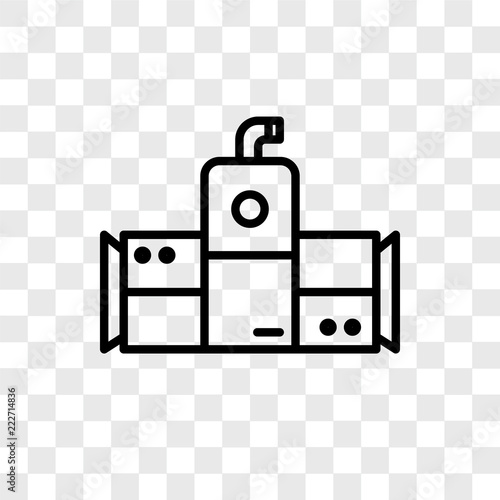 chiller icons isolated on transparent background. Modern and editable chiller icon. Simple icon vector illustration.