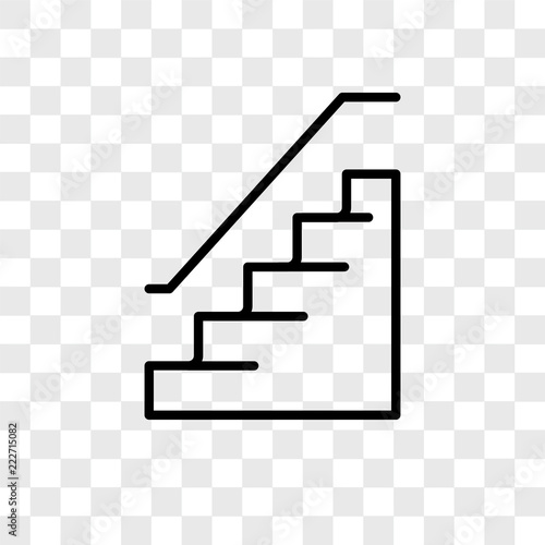 Wallpaper Mural stairs icons isolated on transparent background. Modern and editable stairs icon. Simple icon vector illustration. Torontodigital.ca