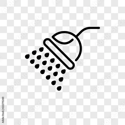 shower icons isolated on transparent background. Modern and editable shower icon. Simple icon vector illustration.