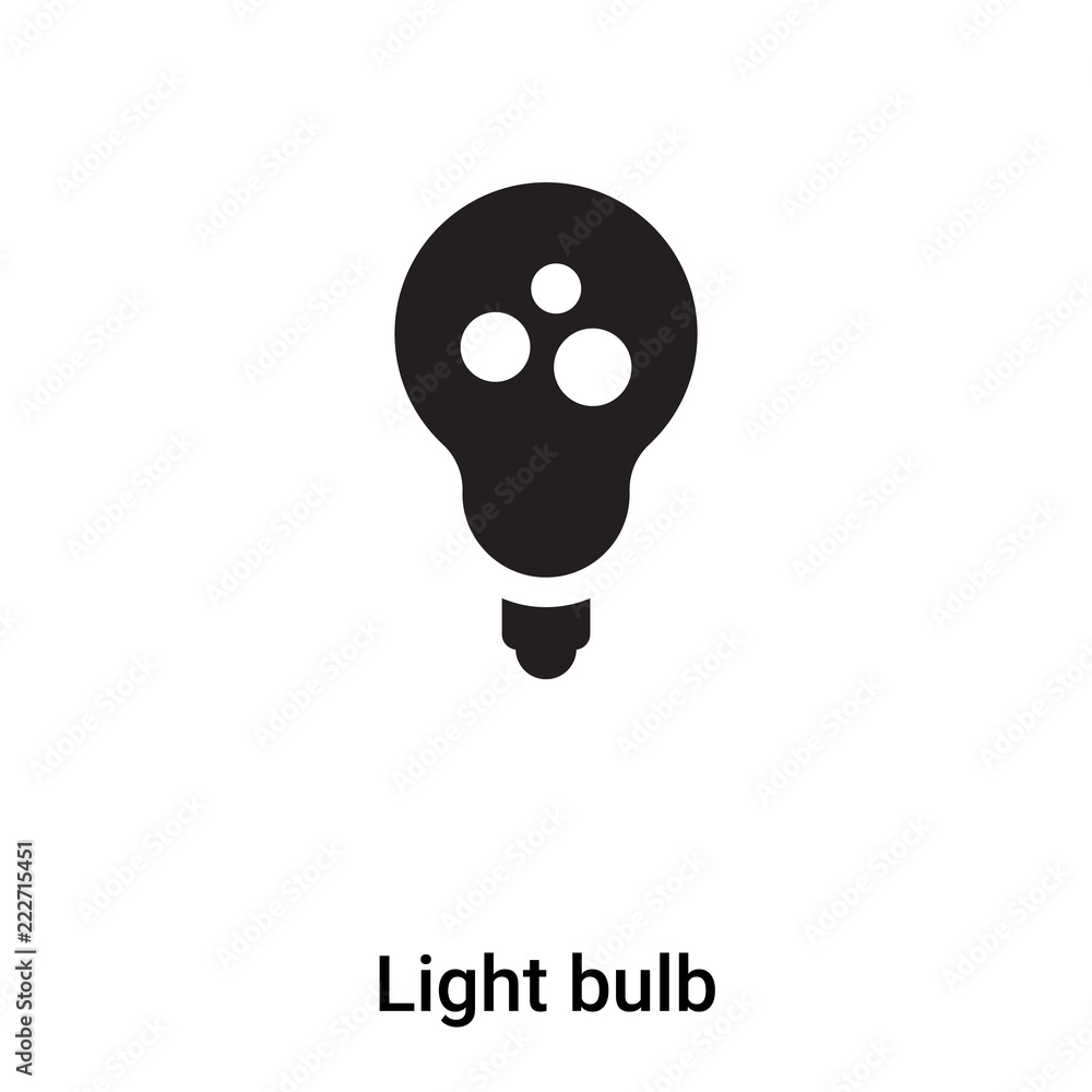 Light bulb icon vector isolated on white background, logo concept of Light bulb sign on transparent background, black filled symbol Light bulb icon vector isolated on white background, logo concept of Light bulb sign on transparent background, black filled symbol