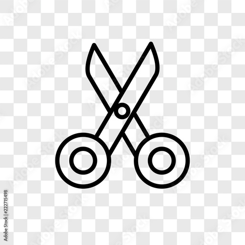scissors icons isolated on transparent background. Modern and editable scissors icon. Simple icon vector illustration.