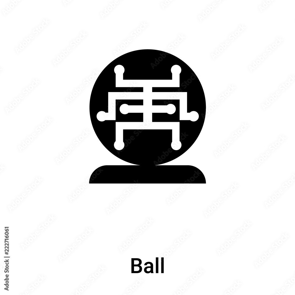 Ball icon vector isolated on white background, logo concept of Ball sign on transparent background, black filled symbol Ball icon vector isolated on white background, logo concept of Ball sign on transparent background, black filled symbol