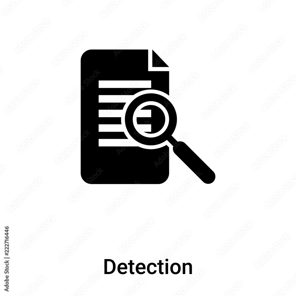 Detection icon vector isolated on white background, logo concept of ...