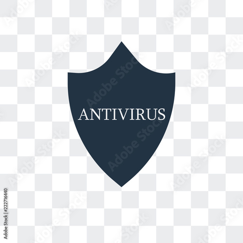 antivirus icon isolated on transparent background. Modern and editable antivirus icon. Simple icons vector illustration.