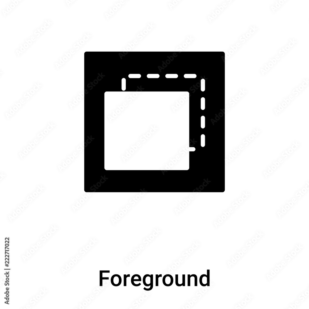 Foreground icon vector isolated on white background, logo concept of Foreground sign on transparent background, black filled symbol Foreground icon vector isolated on white background, logo concept of Foreground sign on transparent background, black filled symbol