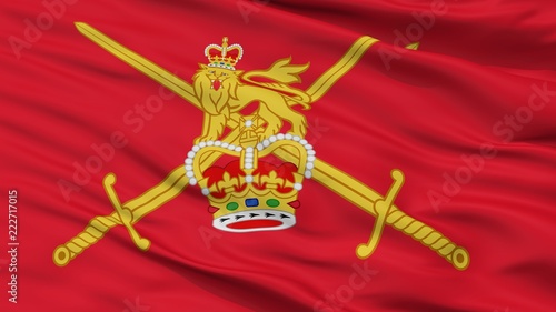 British Army 1938 Flag, Closeup View, 3D Rendering