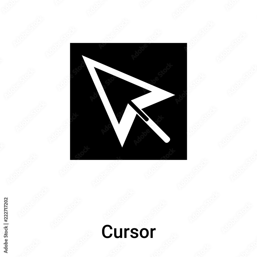 Cursor icon vector isolated on white background, logo concept of Cursor sign on transparent background, black filled symbol Cursor icon vector isolated on white background, logo concept of Cursor sign on transparent background, black filled symbol