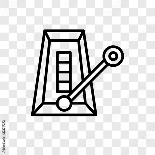 metronome icons isolated on transparent background. Modern and editable metronome icon. Simple icon vector illustration.