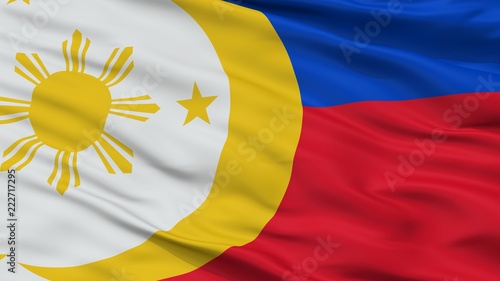 Philippines Fvr Proposal Flag, Closeup View, 3D Rendering photo