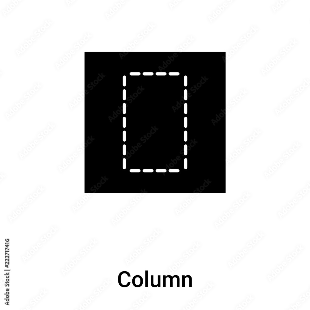 Column icon vector isolated on white background, logo concept of Column sign on transparent background, black filled symbol Column icon vector isolated on white background, logo concept of Column sign on transparent background, black filled symbol